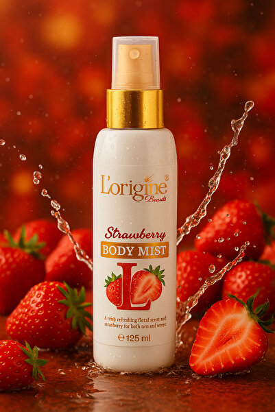 LORİGİNE DE LA BEAUTE Ferahlatıcı Vücut Spreyi Çilek Özlü 125 ml Body Mist