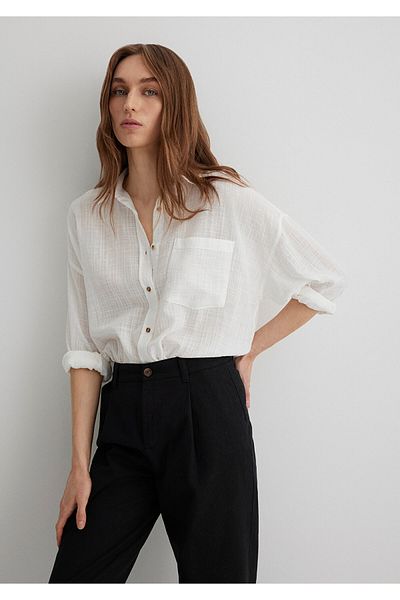 Mavi Oversize White Shirt Oversize / Wide Cut 1210404 -70057