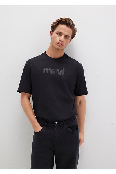 Mavi Λογότυπο Μαύρο T-Shirt Loose Fit 0611807-900