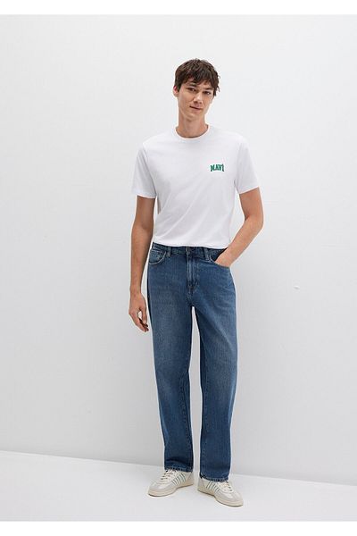 Mavi Білий Tisort Regular Fit Regular Cut з логотипом 0611714620