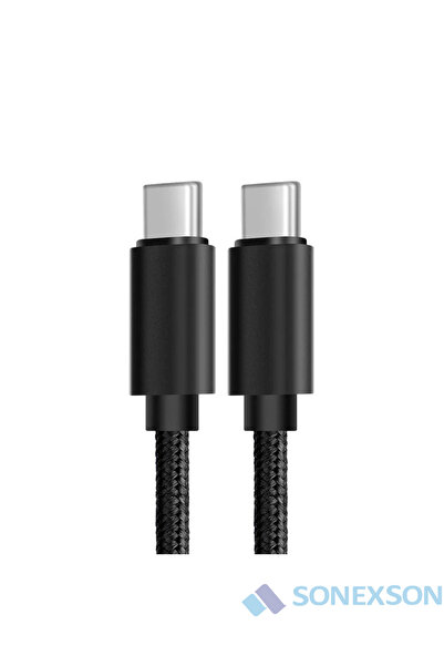 SONEX 3A Hızlı Şarj Örgülü Kablo – 120cm | Type-C Uyumlu iPhone / Android / Huawei