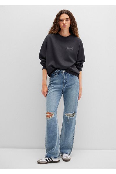Mavi Logo Printed Anthracite Sweatshirt 1611656-82185