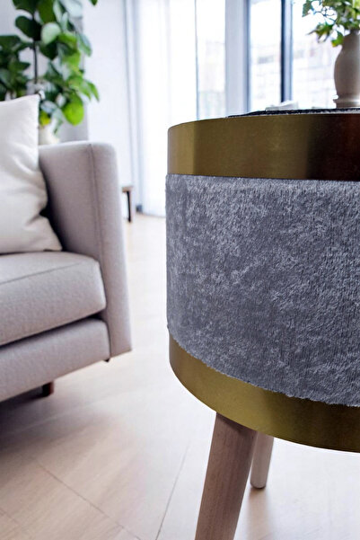 Arte Cotone Decorative Flower Pot |   Beige, Cream, Pink, Gray Footed & Footless Models |   Velvet Fabric Flower Pot