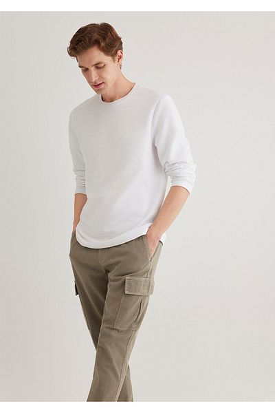 Mavi Tricou alb cu mânecă lungă slim fit -064622-20454