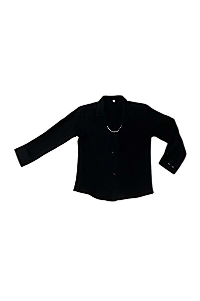 RİNDO KİDS Muslin Chain Link Shirt Black