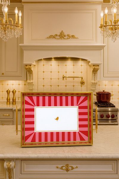 Glore Pink Line Presentation Tray with Handle