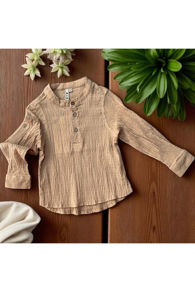 Nanica Kids HAKİM YAKA GÖMLEK Camel