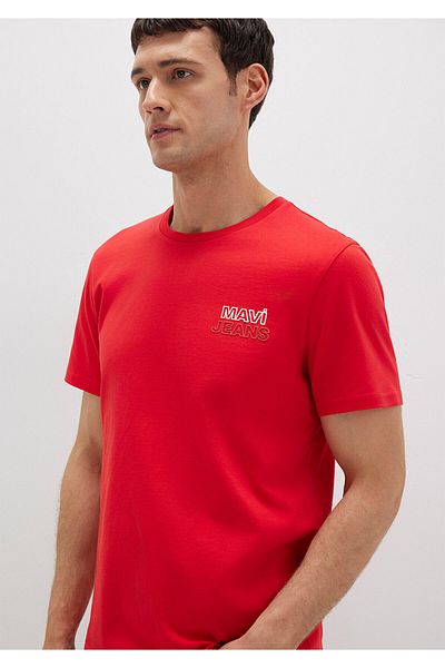 Mavi Τζιν εμπριμέ κόκκινο T-shirt Slim Fit / Tight Cut 066841-33099