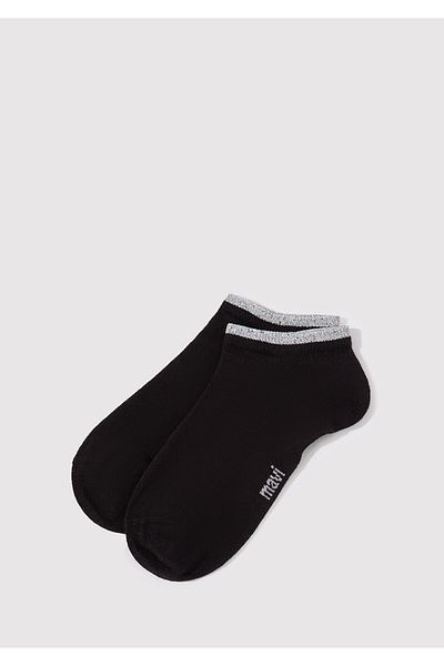Mavi 2 Pack Black and White Booties Socks 198295 -620