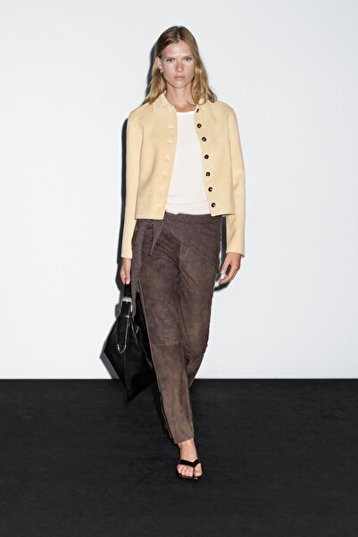 Massimo Dutti Yünlü kısa kaban