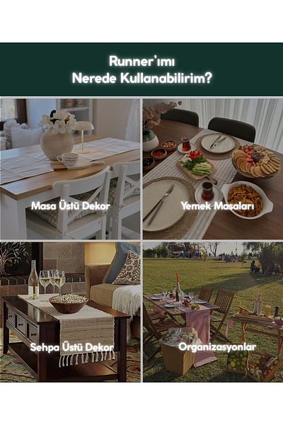 Wellstil Неула | 100% памучен плетен бегач в светло кафяво 40 x 110 см