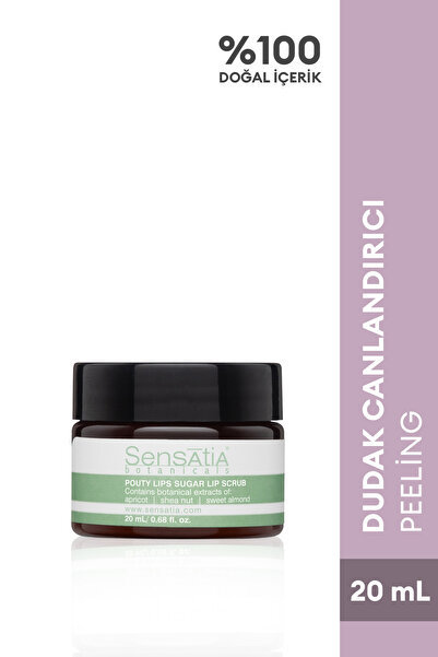 Sensatia Botanicals Nemlendirici Doğal Dudak Peeling 20ml - %100 Doğal Onarıcı ve Canlandırıcı