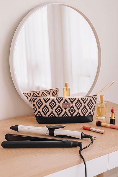 MorBebe Τσάντα styling μαλλιών - Σετ ισιωτικό και λαβίδα, 38x16x16