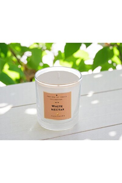 Mois Candle Beyaz Nektar Kokulu Bardak Mum - Sade, Şık Ve Ferah Koku