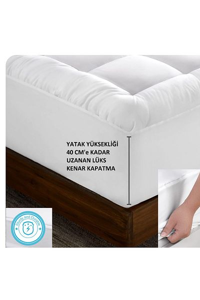 KOZZY HOME 400Gr,% Micro Cotton Quilted Sleeping Pad - Silicone Fiber, Pillowcase Gift