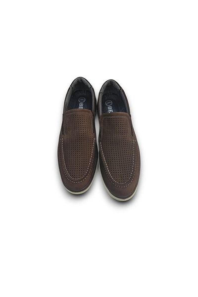 Growish Gr0347 Genuine Nubuck Leather Summer Lightweight Poly Sole Perforated Men's Casual Shoes