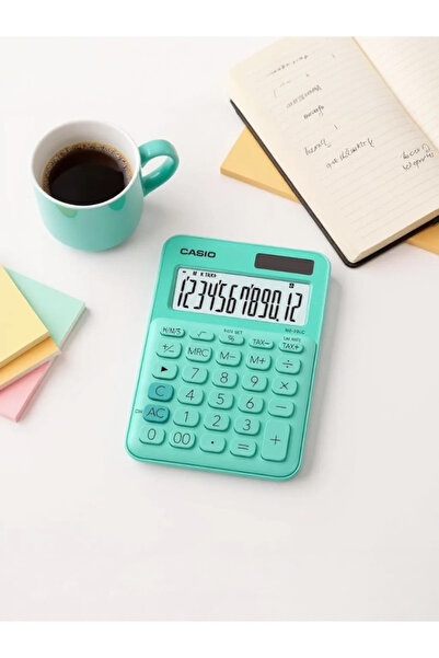 Casio Ms-20uc-gn 12 Hane Yeşil Masa Üstü Hesap Makinesi