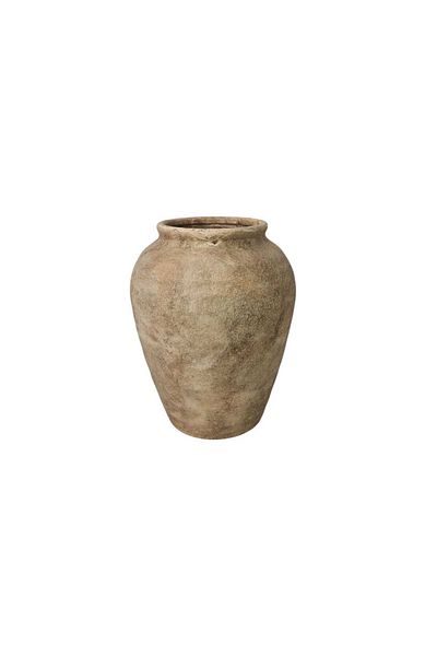 Generic مركن مزهرية فاخر باللون البيج الهادئ للديكور المنزلي الأنيق وللحدائق الخارجيه مقاس (15*15*19 سم)