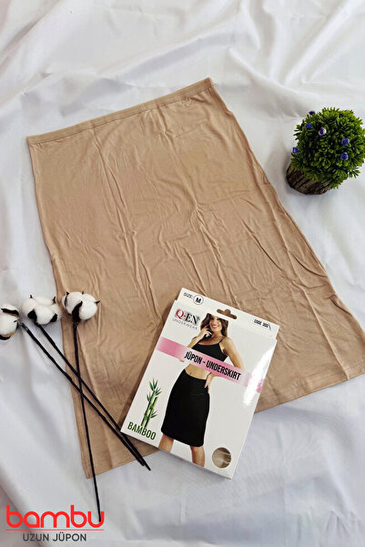 Jenny Daphne Γυναικεία επένδυση φούστας Bamboo, Κάτω φούστα μακριά κάτω από το γόνατο, επένδυση Bamboo Long Jipon