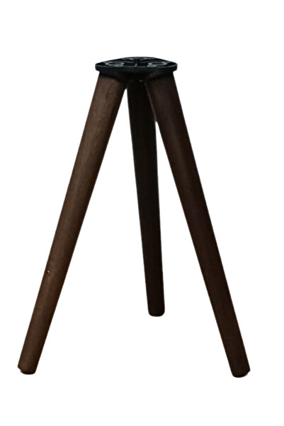 HAMADEX 30 Cm Koyu Meşe Konik Ahşap Sehpa Puf Mobilya Ayağı - 3 Adet Baglanti...