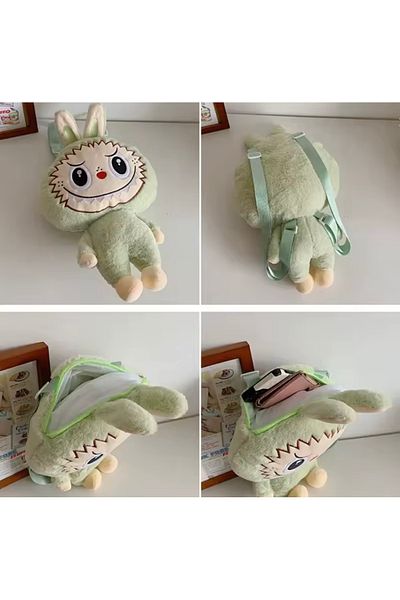 happystoretr Labubu cartoon doll large capacity backpack portable girl outing fashion bag
