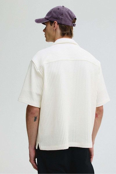 H&M Loose Fit Waffled resort shirt