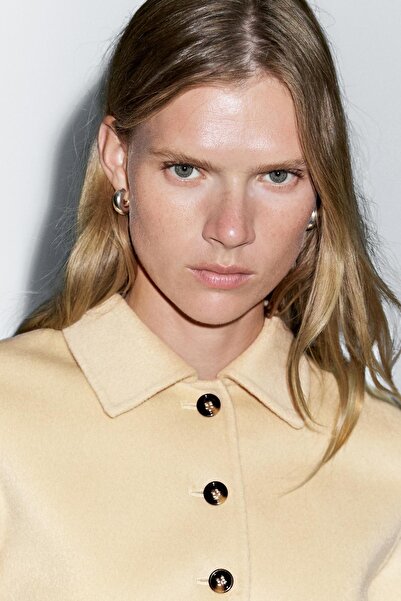 Massimo Dutti Yünlü kısa kaban