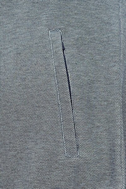 BESSA Gray Stand Collar Tracksuit Top Fully Lined Zipper Pockets Men