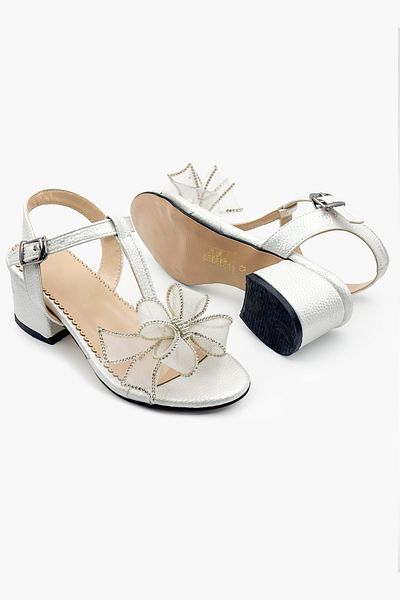 Rose Girls' Bow Evening Dress Shoes Children's Shoes Stylish Sandals