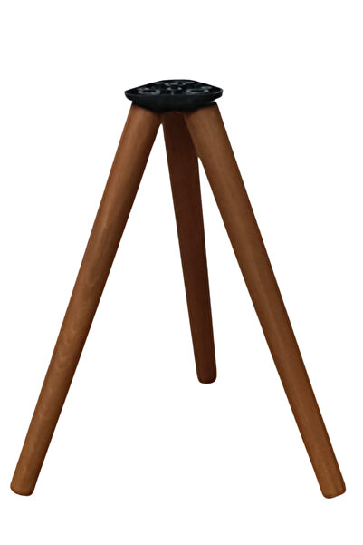 HAMADEX 30 Cm Açık Meşe Konik Ahşap Sehpa, Mobilya Ayağı 3 Adet Üç Girişli Ap...