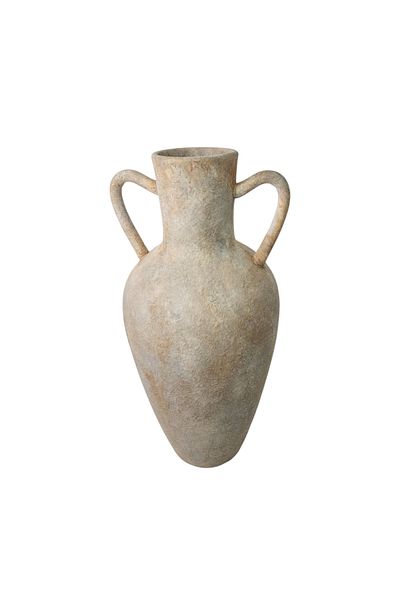 Generic مركن مزهرية فاخر باللون البيج للديكور المنزلي الأنيق والمداخل والشرفات مقاس (28*28*63.5 سم) (7 كجم)