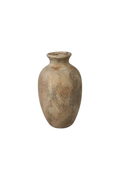 Generic مركن مزهرية فاخر باللون البيج الهادئ للديكور المنزلي الأنيق وللحدائق الخارجيه مقاس (13*13*21.5 سم)