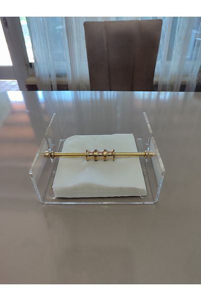 innossa pleksi dekorasyon We'Re Reconditioned! 100% Brass Accessory Serving Napkin Holder