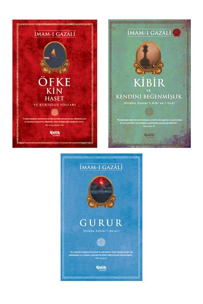 Çelik Yayınevi Imam-I Gazali Set Anger and Grudge - Arrogance and Self-Admiration - Pride Set of 3