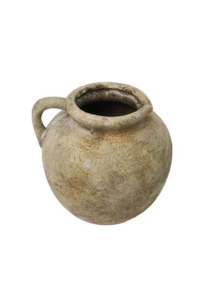 Generic مركن مزهرية فاخر باللون البيج للديكور المنزلي الأنيق والشرفات مقاس (15*15 سم) (1كجم)