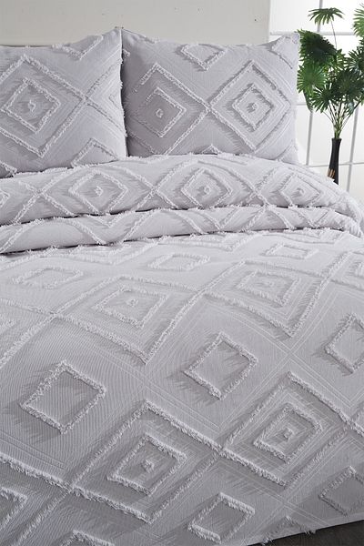 Çeyiz Diyarı Dowry Land Samira 3 Piece Double Pique Set Gray