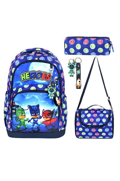 My Easy Shop School Bag Set of 3 Bag-Nutrition-Pencil Holder Keychain Gift