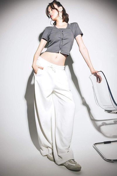 DeFacto Μπλουζάκι με κοντό μανίκι Halter Collar Rib F8981AX25AU