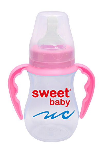 SWEET BABY Geniş Ağızlı Kulplu Biberon 250 ml Pembe