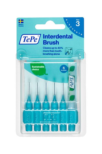 TePe Interdental Brush Arayüz Fırçası Mavi 0.6 Mm 6 Lı