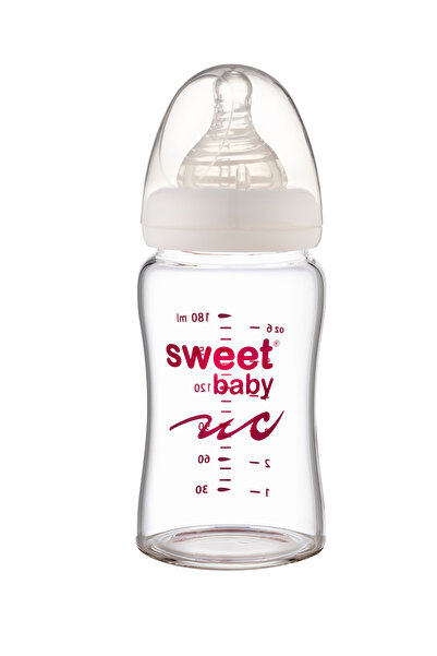 SWEET BABY Geniş Ağızlı Kristal Cam Biberon 180 ml