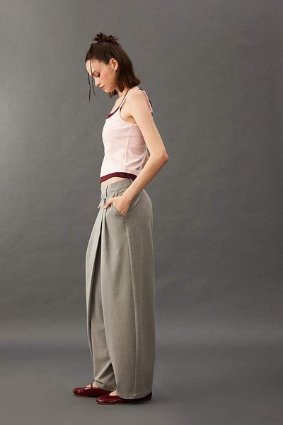 DeFacto Baggy Fit Zippered Regular Waist Standard Length Pants F9191Ax25Sm