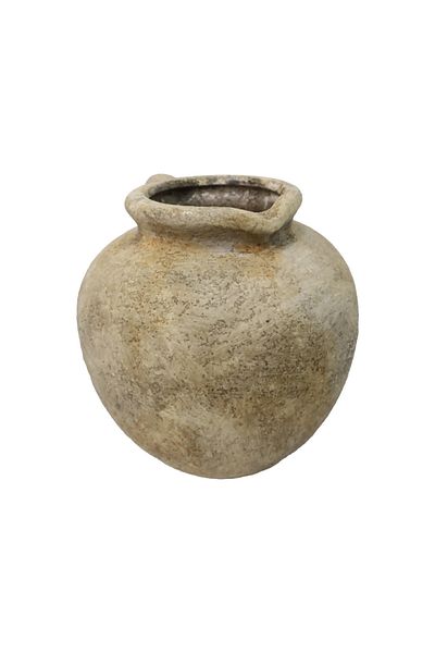 Generic مركن مزهرية فاخر باللون البيج للديكور المنزلي الأنيق والشرفات مقاس (15*15 سم) (1كجم)