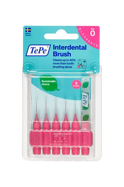 TePe Interdental Brush Interface Brush Pink 0.4 Mm 6 Pieces