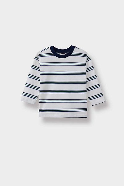 DeFacto Tricou cu mânecă lungă cu dungi pentru bebeluși F3232A525AU