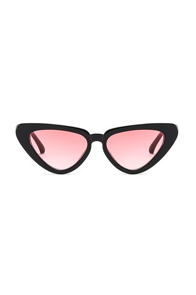 Toz Vintage Zorath Black Frame Pink Glass Vintage & Retro Unisex Cat Sunglasses