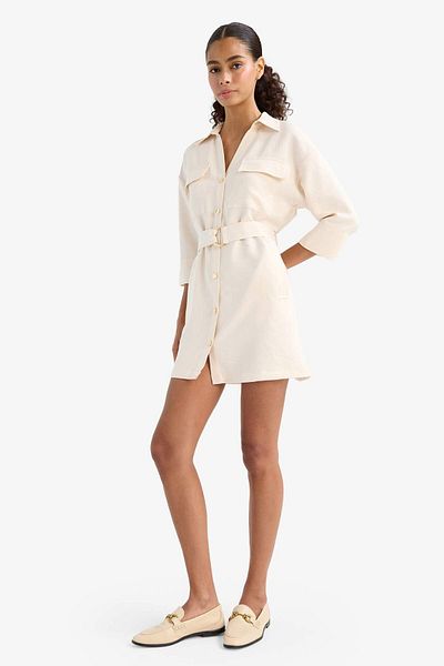 DeFacto Regular Fit Long Sleeve Mini Dress F7347Ax25Au