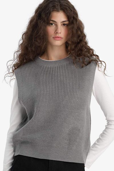 DeFacto Πλεκτό πουλόβερ Oversize Wide Fit Crew Neck S0375AZ25WN