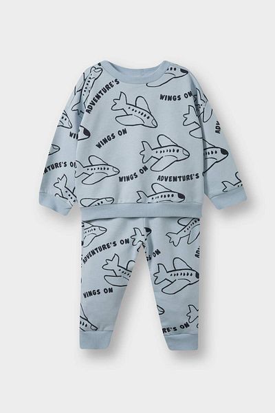 DeFacto Baby Boy 2-Piece Set Printed Sweatshirt Sweatpants F0219A525Au