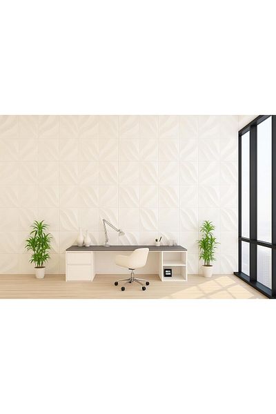 Generic JMK - 3D Wall Panels, Modern Geometric Diamond Pattern, White Textured Design, 10 Pieces